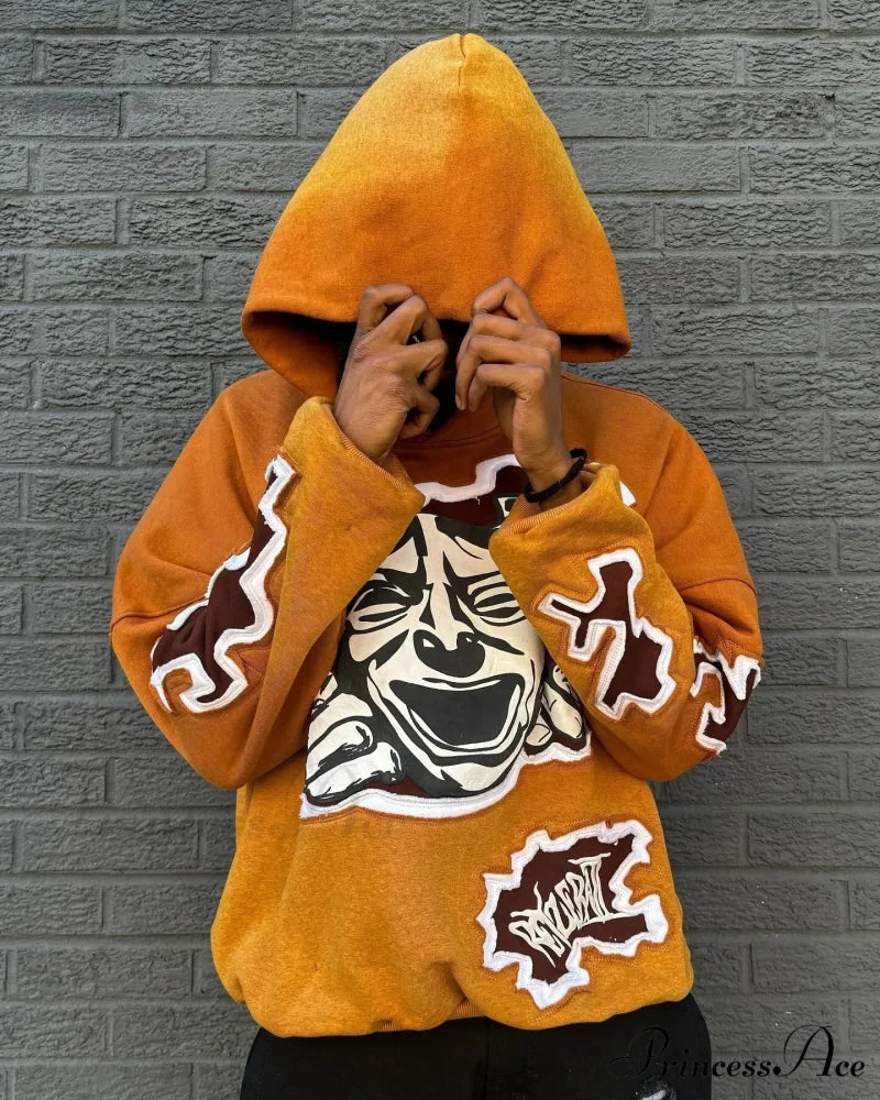 Animated Patch Embroidered Stylish Hoodie hoodies-241228