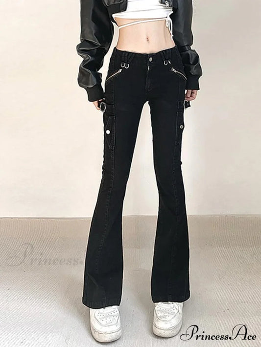 Anime Printed Long Trendy Sleeve Mesh Crop Top Black / S