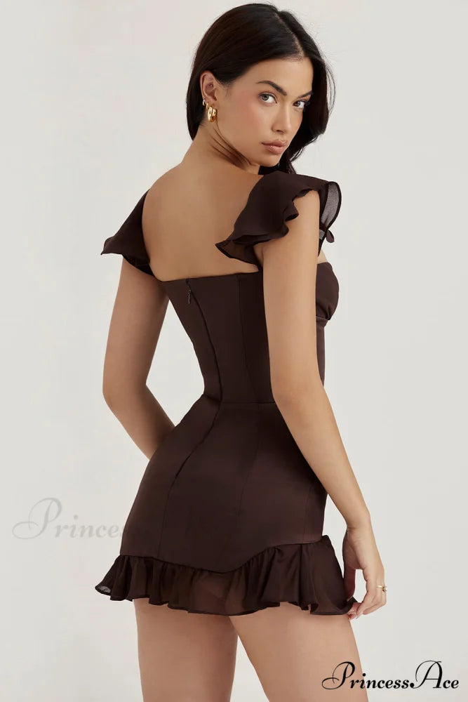 Anissa Satin Bodycon Charming Corset Mini Dress