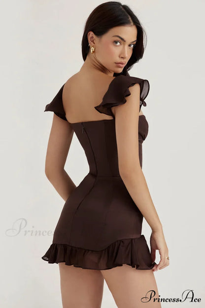 Anissa Satin Bodycon Charming Corset Mini Dress