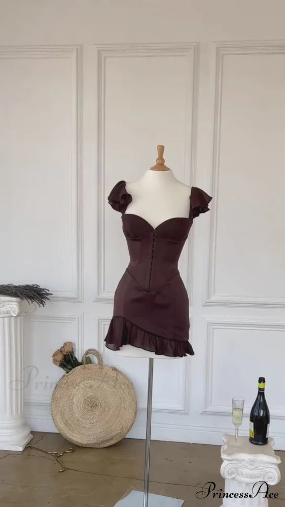 Anissa Satin Bodycon Charming Corset Mini Dress