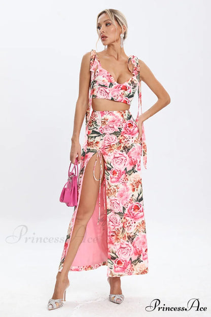 Annabella Floral Stylish Two Piece Set