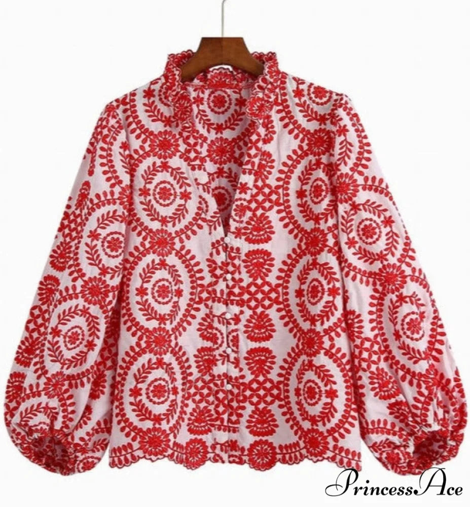 Antalina Blouse Red / S
