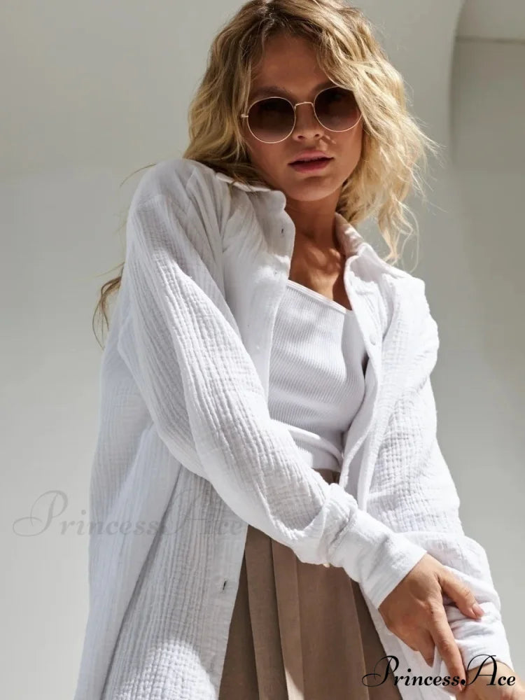 Antique Baggy Blouse White / S blouse-250223