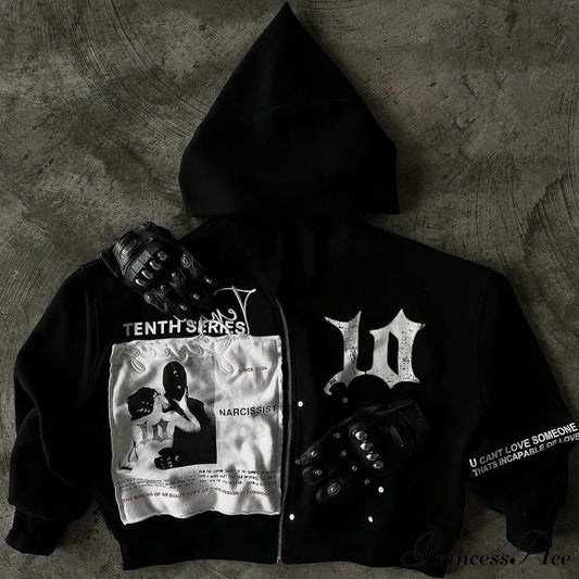 Antique Dark Zip Hoodie hoodies-241228