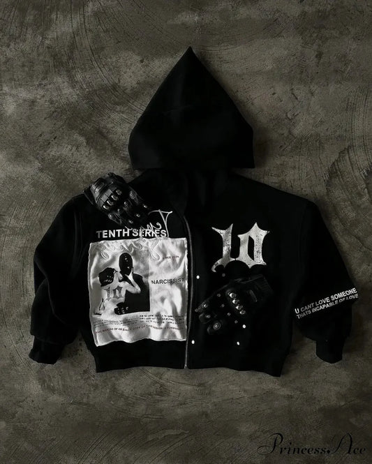 Antique Dark Zip Hoodie hoodies-241228