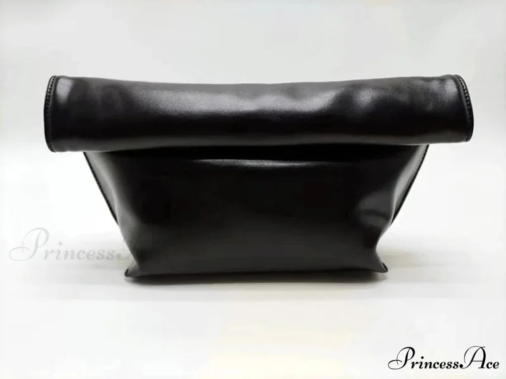 Antique Gentle PU Leather Pouch Wristlet Black wristlet-250126