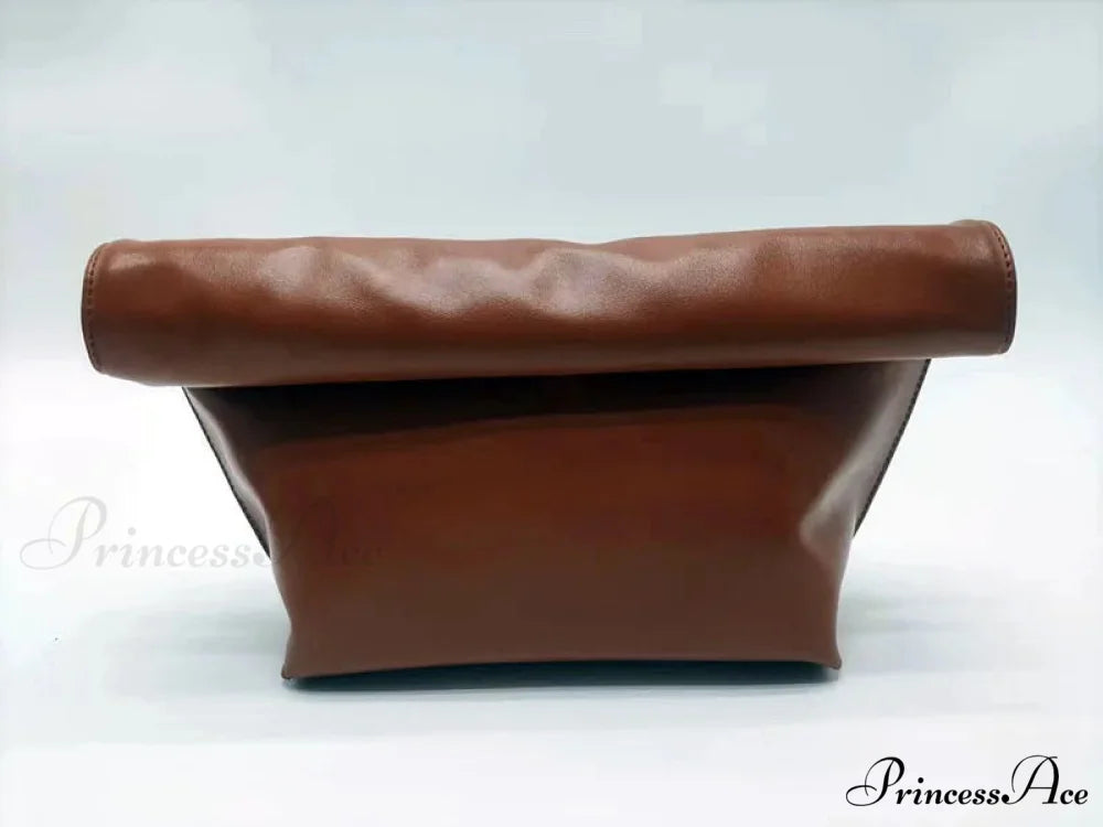 Antique Gentle PU Leather Pouch Wristlet Brown wristlet-250126