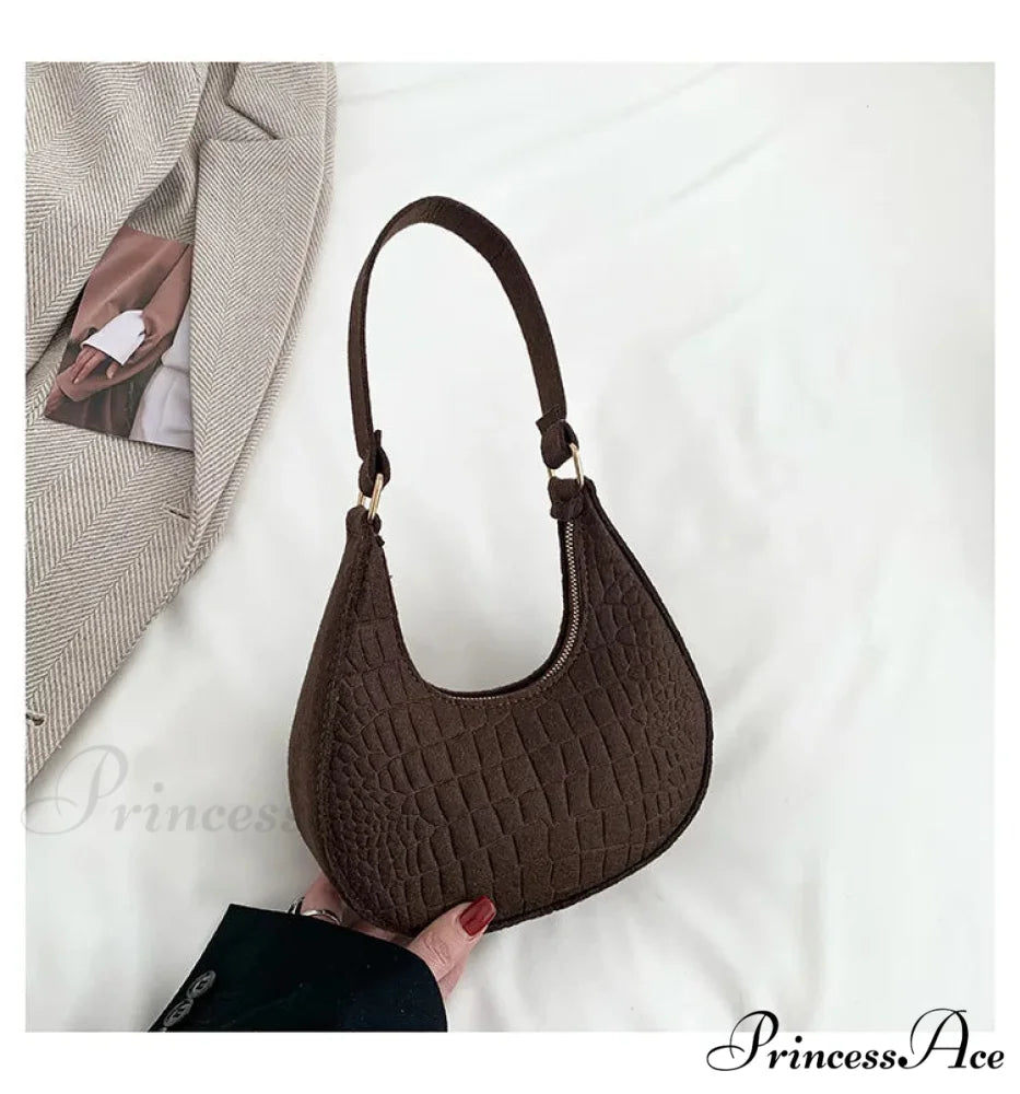 Antique Korean Sturdy Dumpling Underarm Bag coffee shoulder-250126