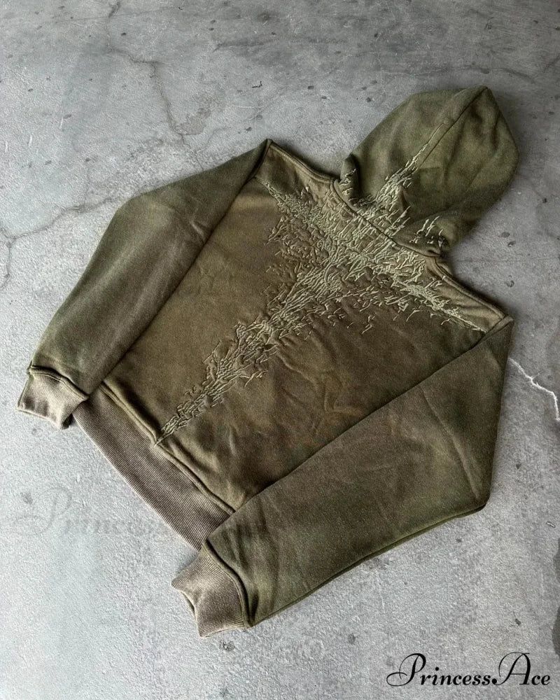 Antique Stitching Generous Hoodie hoodies-241228