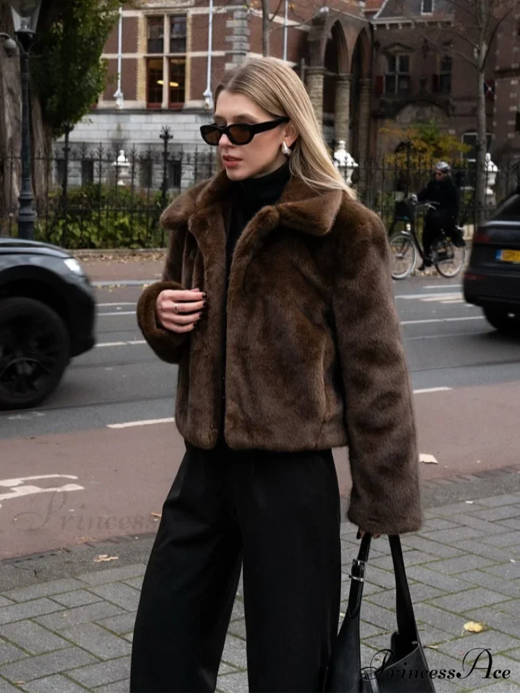 Antique Tan Upright Collar Baggy Jacket coats-241228