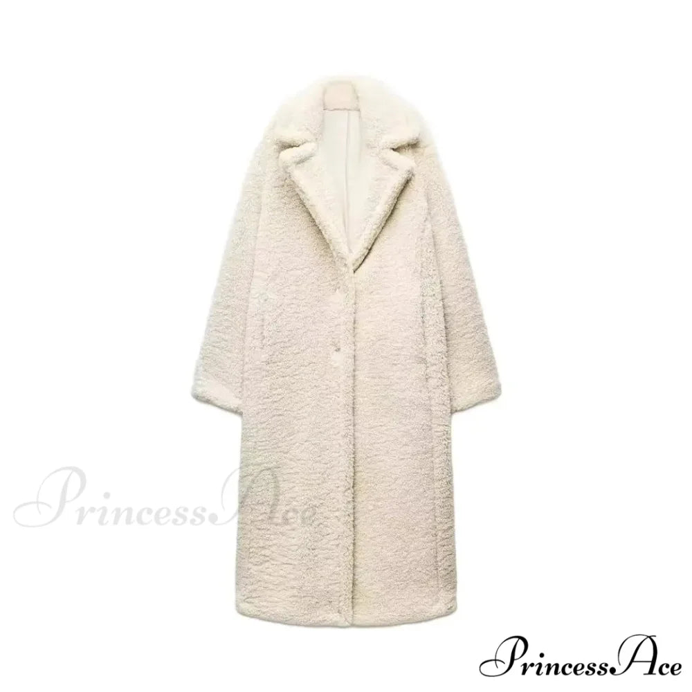 Antique Wool Blend Dual-Buttoned Overcoat apricot / XS overcoats-241228