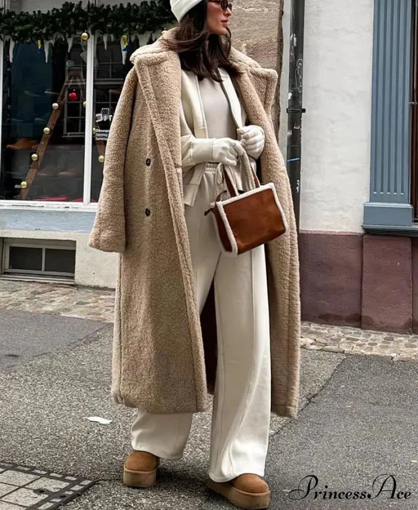 Antique Wool Blend Dual-Buttoned Overcoat overcoats-241228