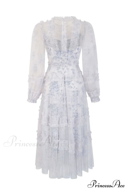 Araceli Long Stylish Sleeve Midi Dress