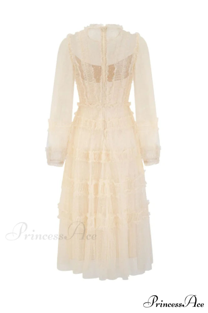 Araceli Long Stylish Sleeve Midi Dress