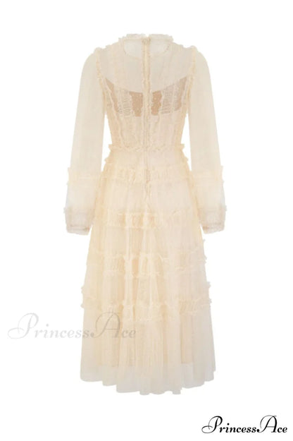 Araceli Long Stylish Sleeve Midi Dress