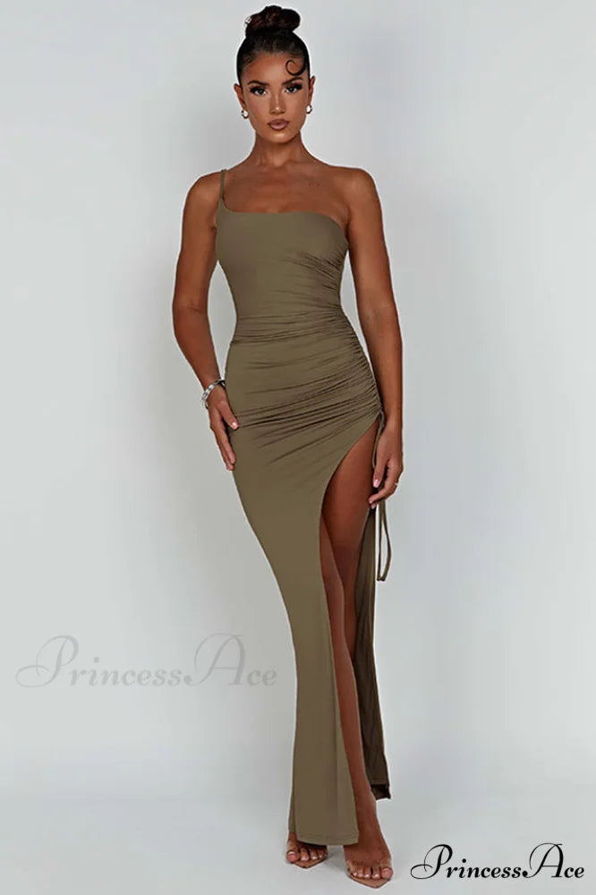 Aria One Stylish Shoulder Gown S / Khaki