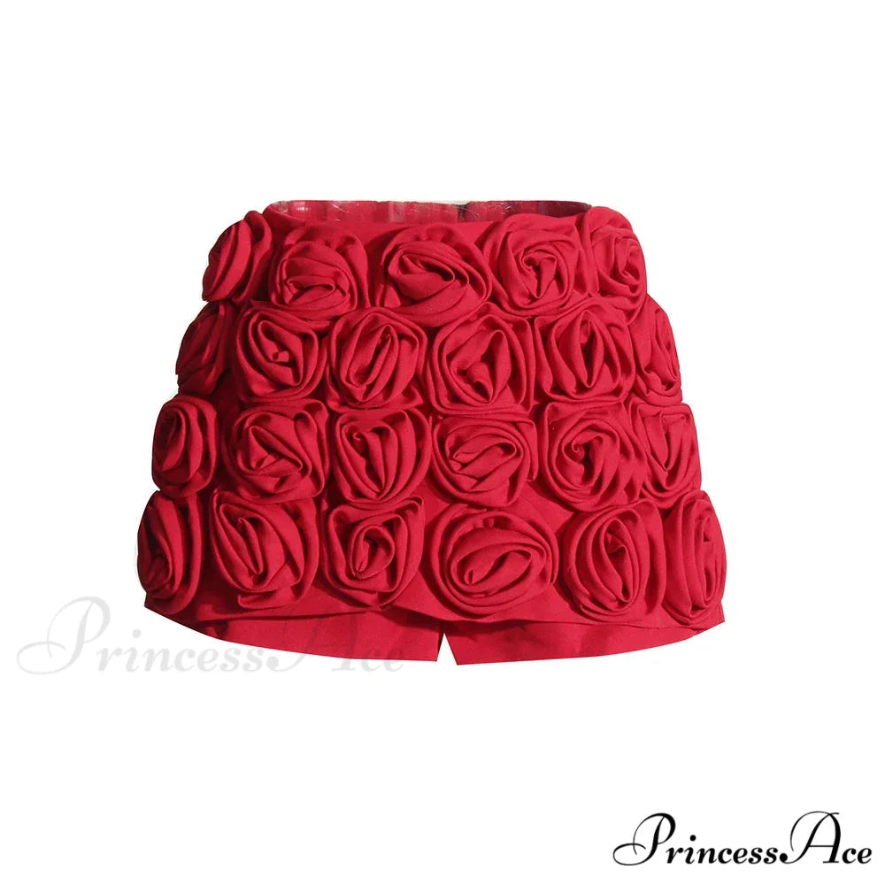 ARIANNA Elegant SHORTS Red / S