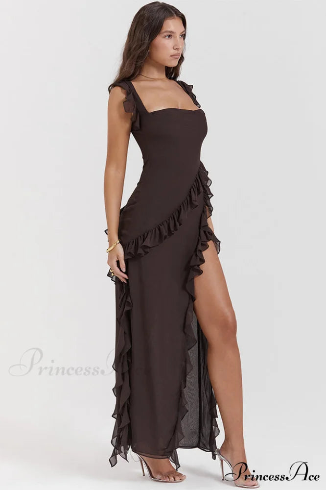 Ariel Cherry Stylish Pleated Maxi Dress