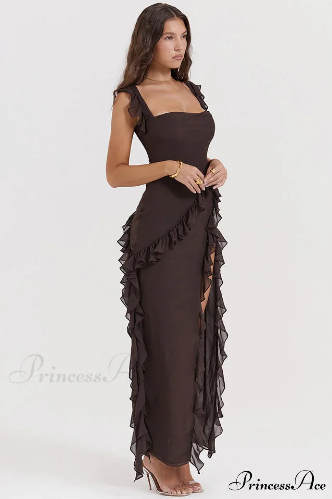 Ariel Cherry Stylish Pleated Maxi Dress