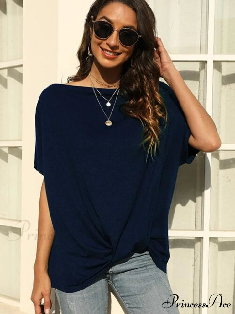 Arm One Brief Shoulder Tee Dark Navy / S