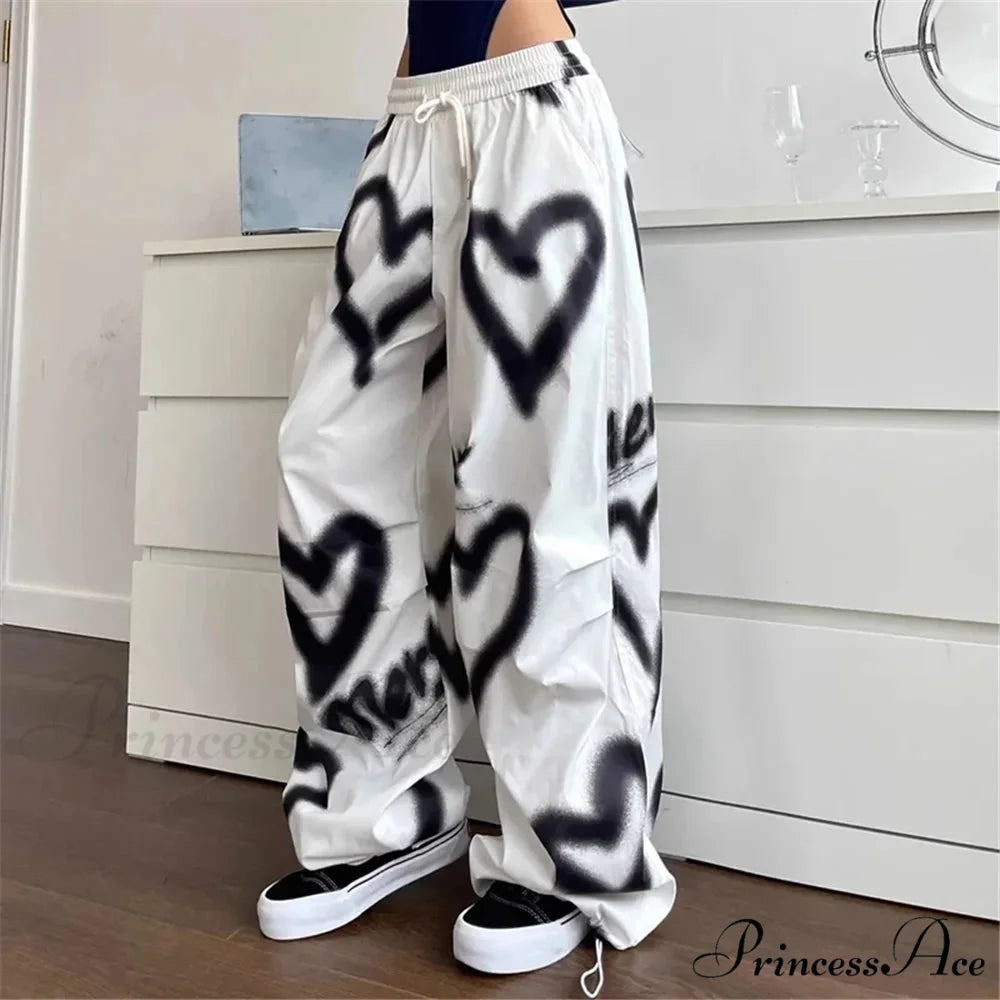 Artistic Wide Leg Flexible Drawstring Jogging Pant WHITE / XS pant-250223