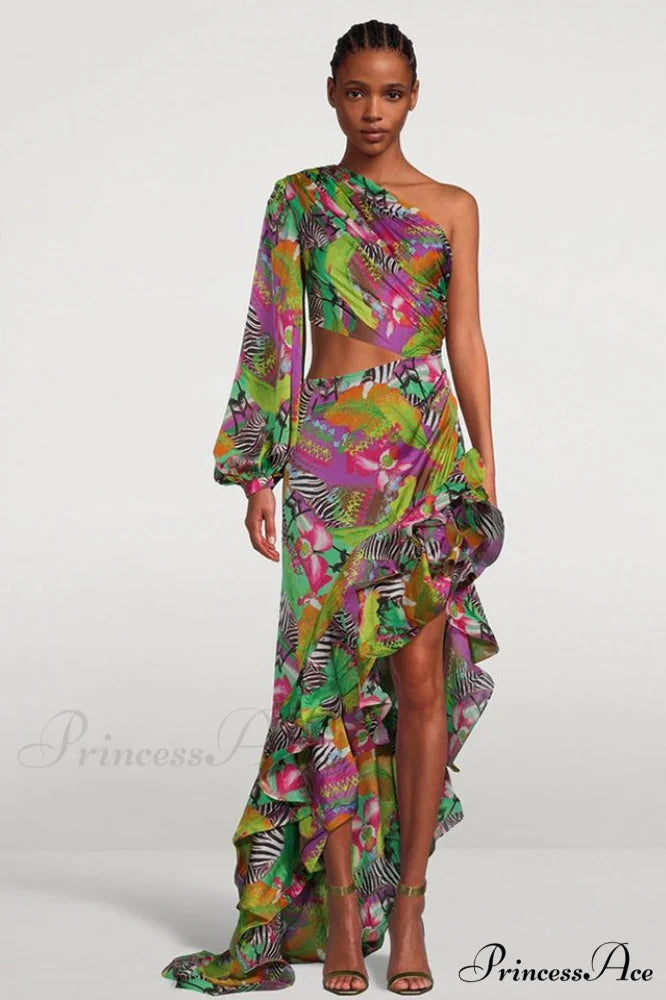 Asfrid Printed Stylish Maxi Dress