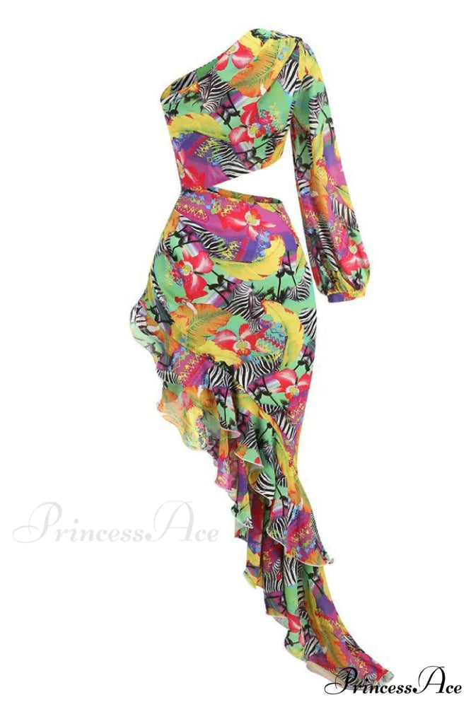 Asfrid Printed Stylish Maxi Dress