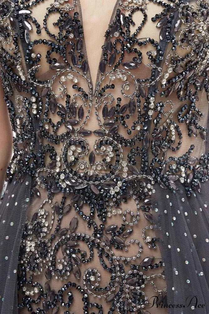 Asheville Embellished Graceful Backless Maxi Dress