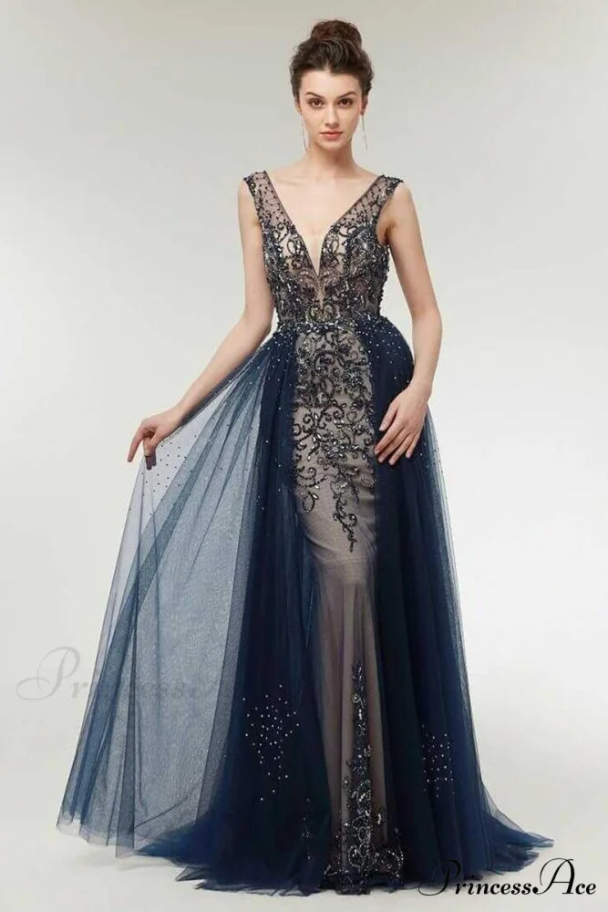 Asheville Embellished Graceful Backless Maxi Dress