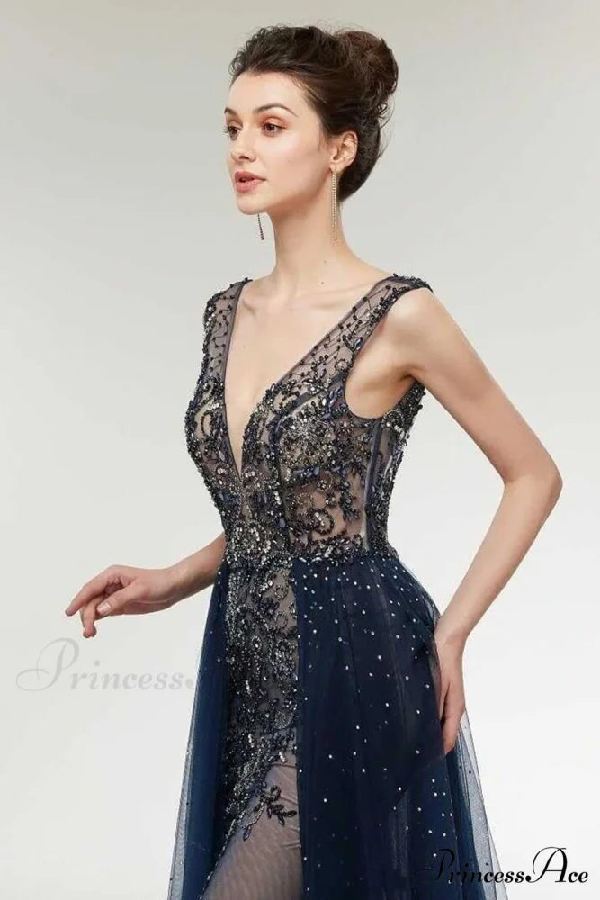 Asheville Embellished Graceful Backless Maxi Dress