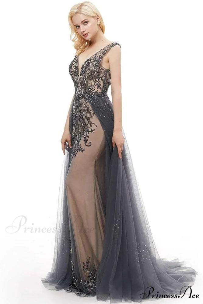 Asheville Embellished Graceful Backless Maxi Dress