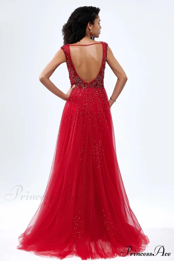Asheville Embellished Graceful Backless Maxi Dress