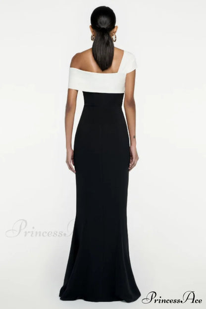 Asymmetric Off Stylish Shoulder Maxi Dress