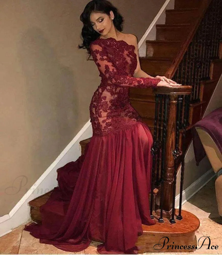 Asymmetrical Chiffon Floor-Length Classic Prom Dress