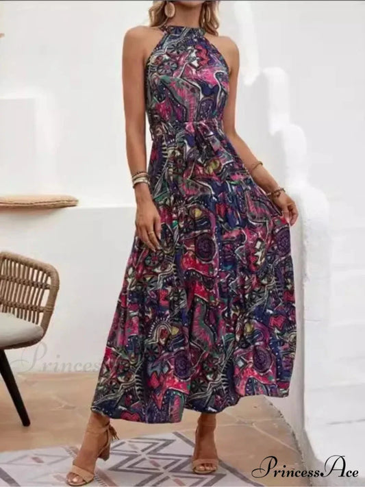 Attractive Antique Suspended Neck Boho Dress bohodress-250126
