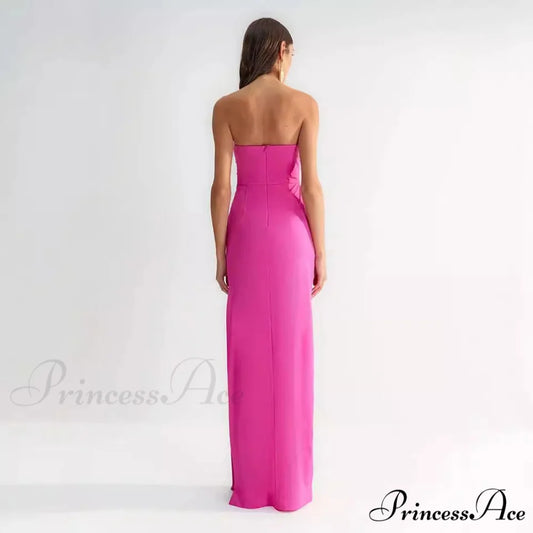 Attractive Hollow Strapless Sunflower Prom Dress promdress-250223