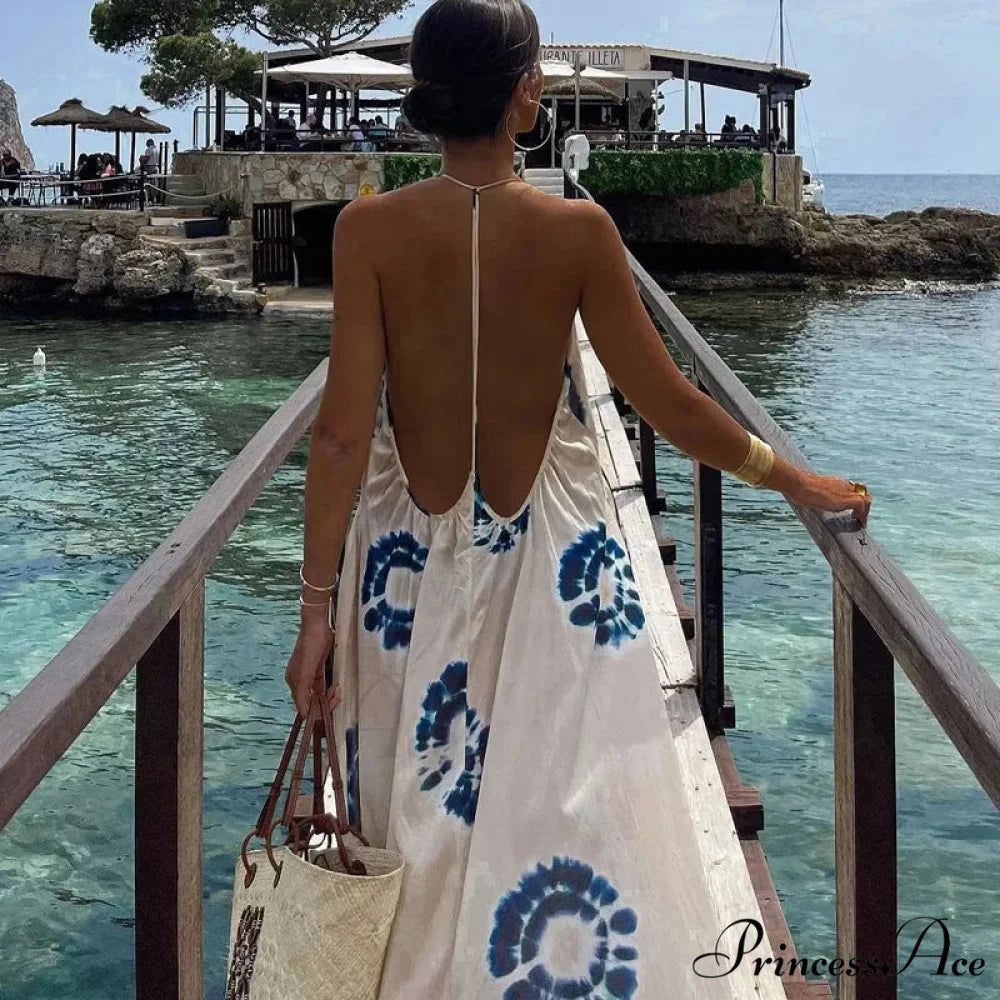 Attractive Open-Back Bohemian Gown bohodress-250126