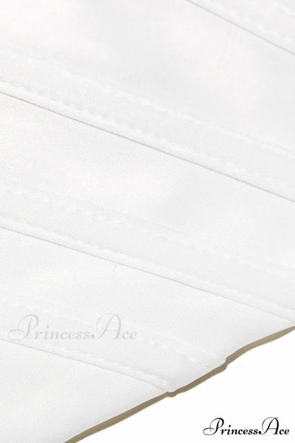 Aubrie Vintage Cream Charming White Beaded Bra