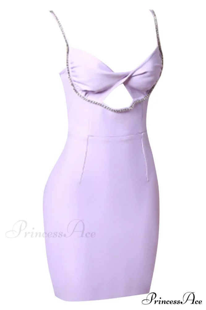 Aurelian Embellished Strap Charming Cut Out Dress