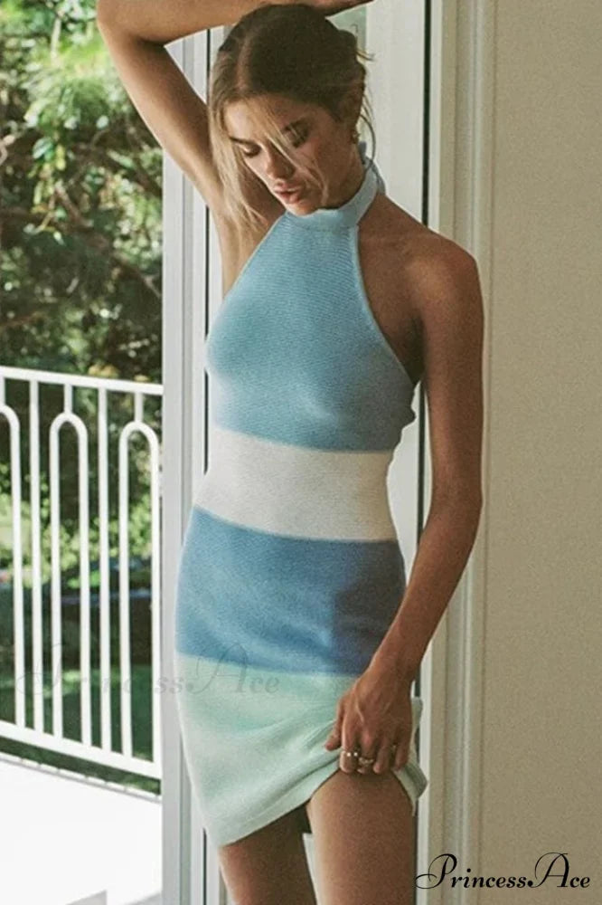 Auri Elegant Knit Dress S / Oceana