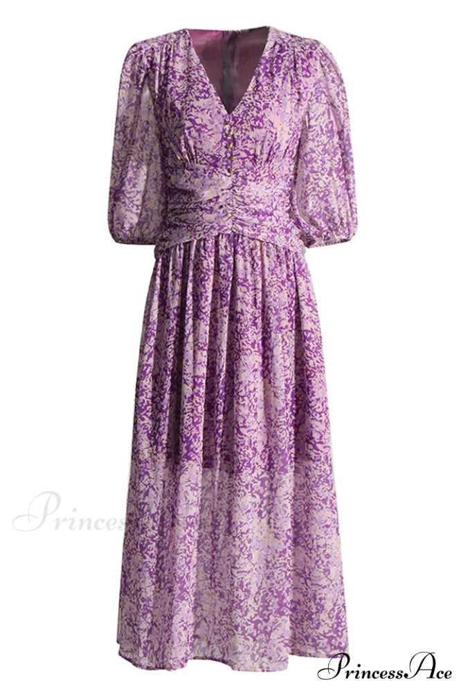 Aurier Printed Stylish Midi Dress