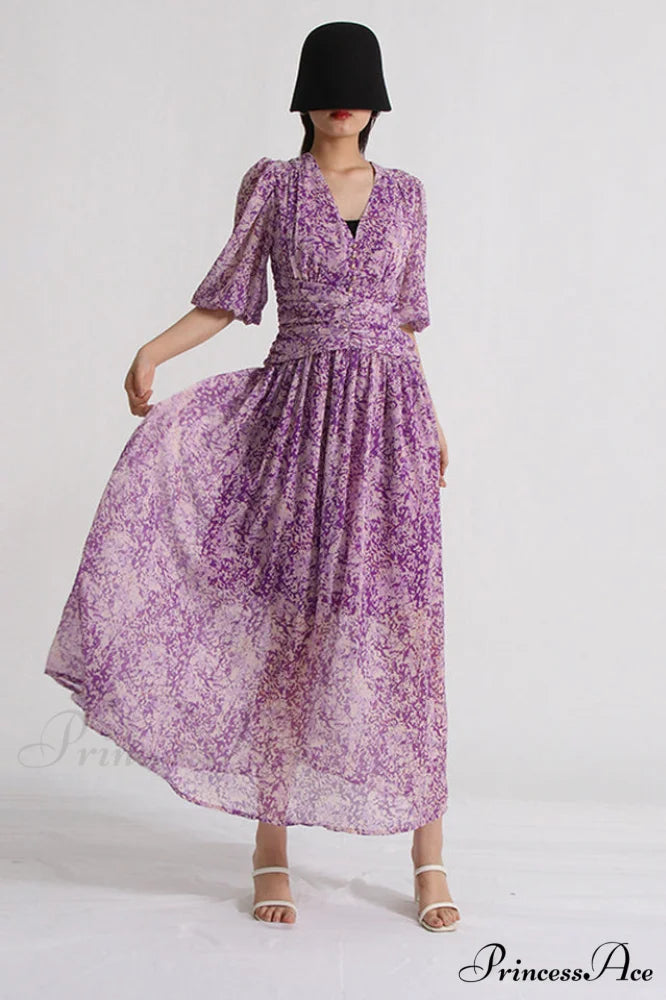 Aurier Printed Stylish Midi Dress