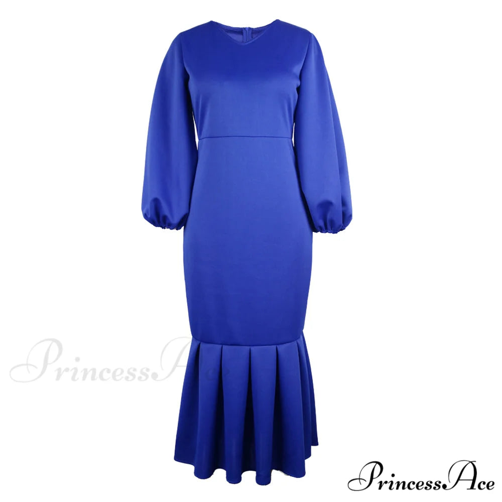 Autumn Spring Occasion Female V Neck Event BerryBetty Gown African Puff Sexy Bodycon Women Fashion Robes Sleeves Party