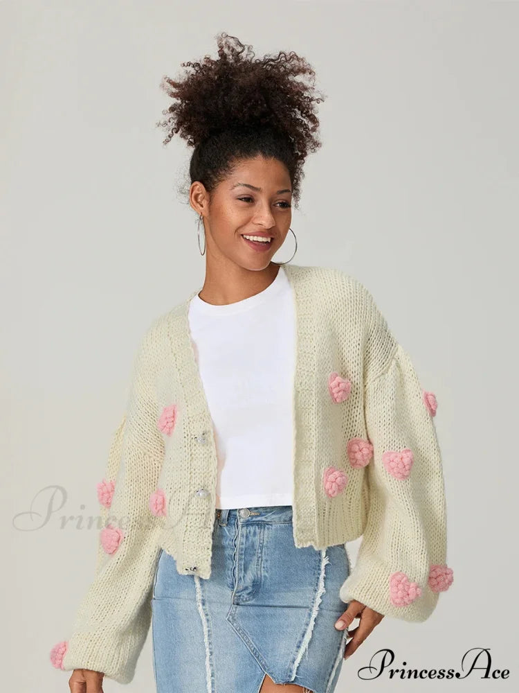 Autumn Sweater 3D Bow Cardigan