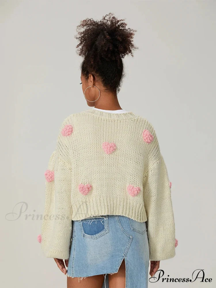 Autumn Sweater 3D Bow Cardigan