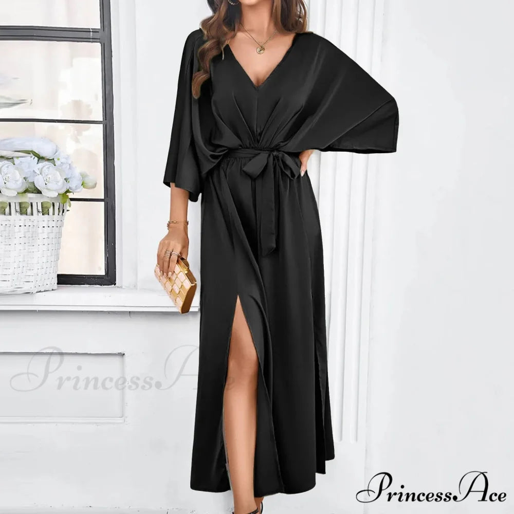 Autumn Winter Elegant Velvet Maxi Long Sleeve Pleated High Waist Female Casual Slim Fit Long Dress