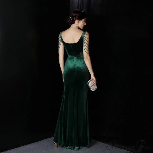Avery Good Quality Charming Velvet Formal Dress