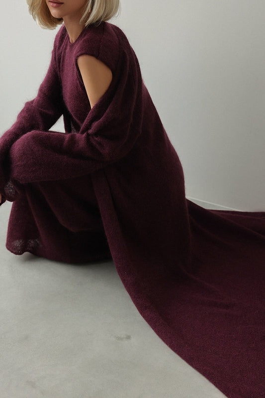 Vintage Knit Cardigan and Sleeveless Dress Two Piece Set