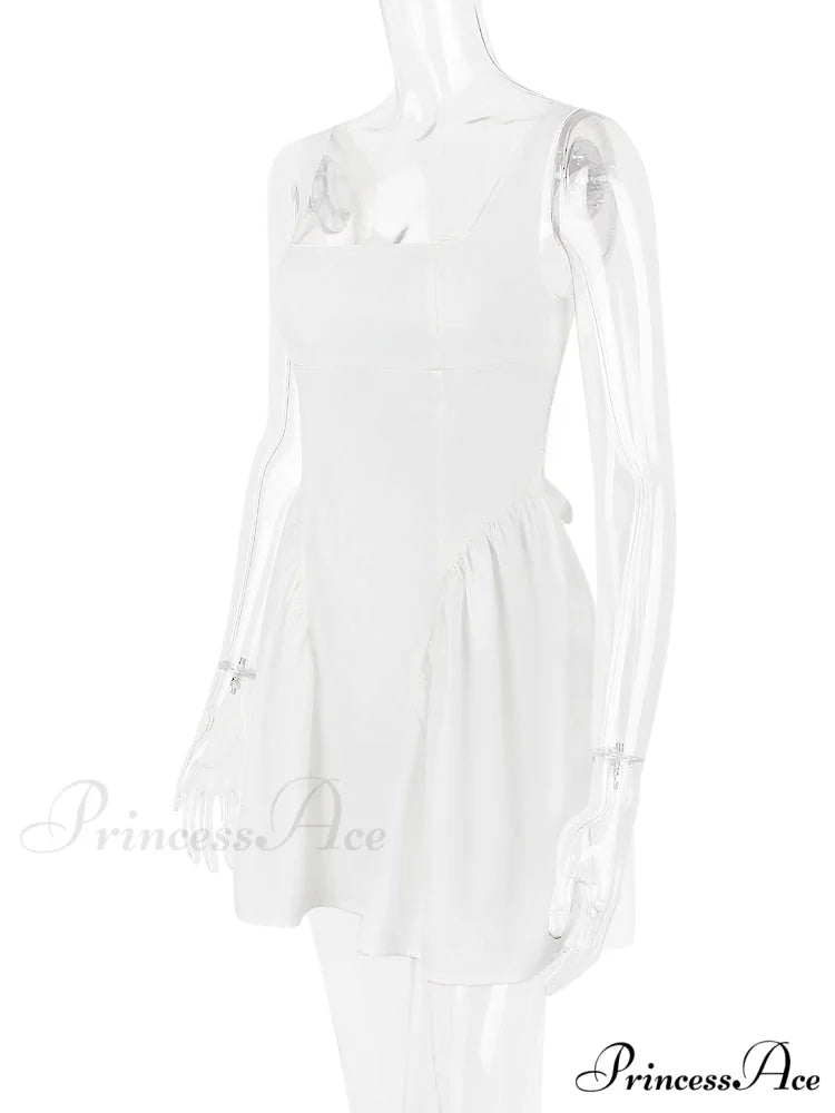 Backless Bow Stylish Mini Dress Pink / L